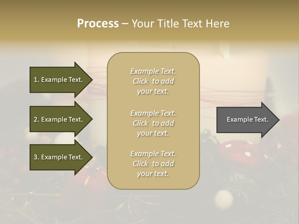 Christmas Decoration Moss Christmas Wreath PowerPoint Template