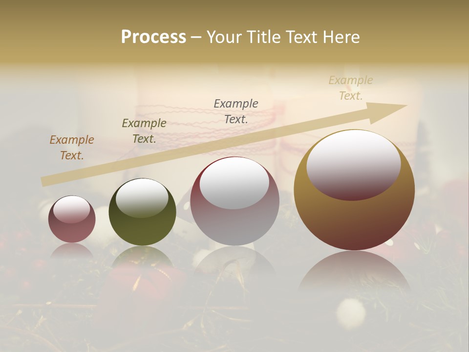 Christmas Decoration Moss Christmas Wreath PowerPoint Template