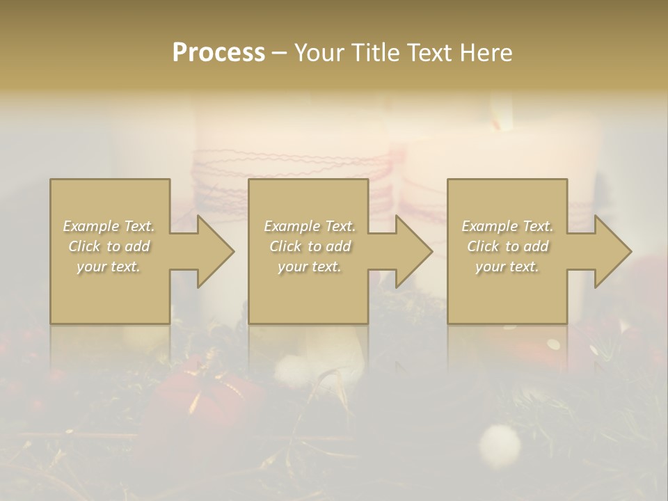 Christmas Decoration Moss Christmas Wreath PowerPoint Template