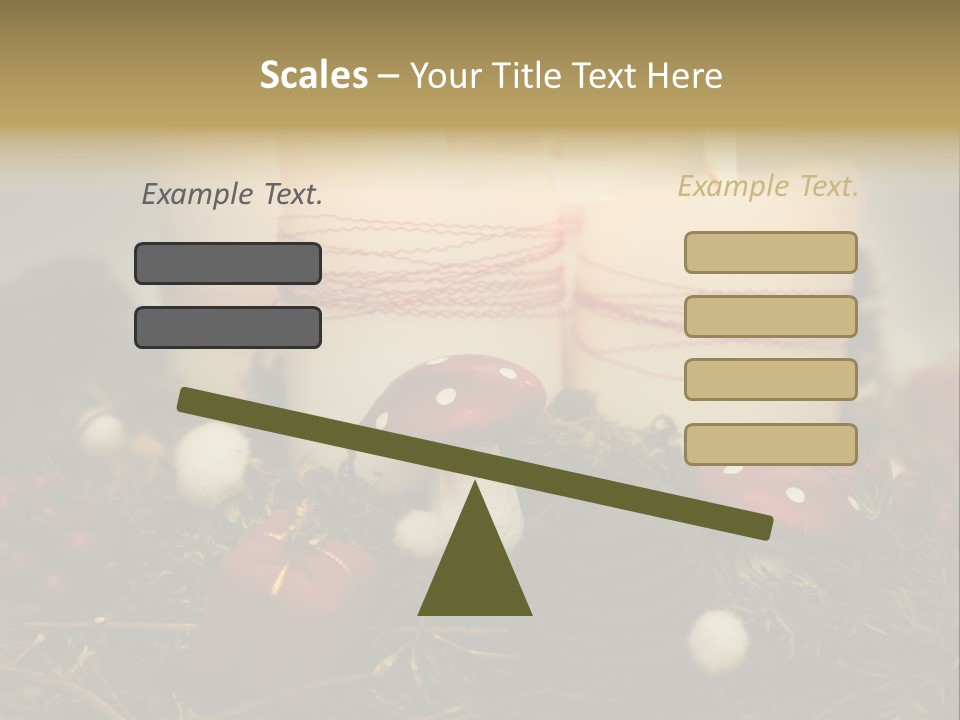 Christmas Decoration Moss Christmas Wreath PowerPoint Template