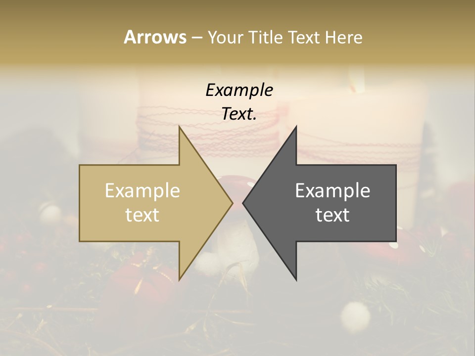 Christmas Decoration Moss Christmas Wreath PowerPoint Template