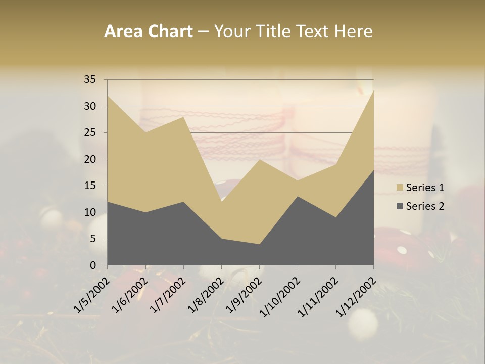 Christmas Decoration Moss Christmas Wreath PowerPoint Template
