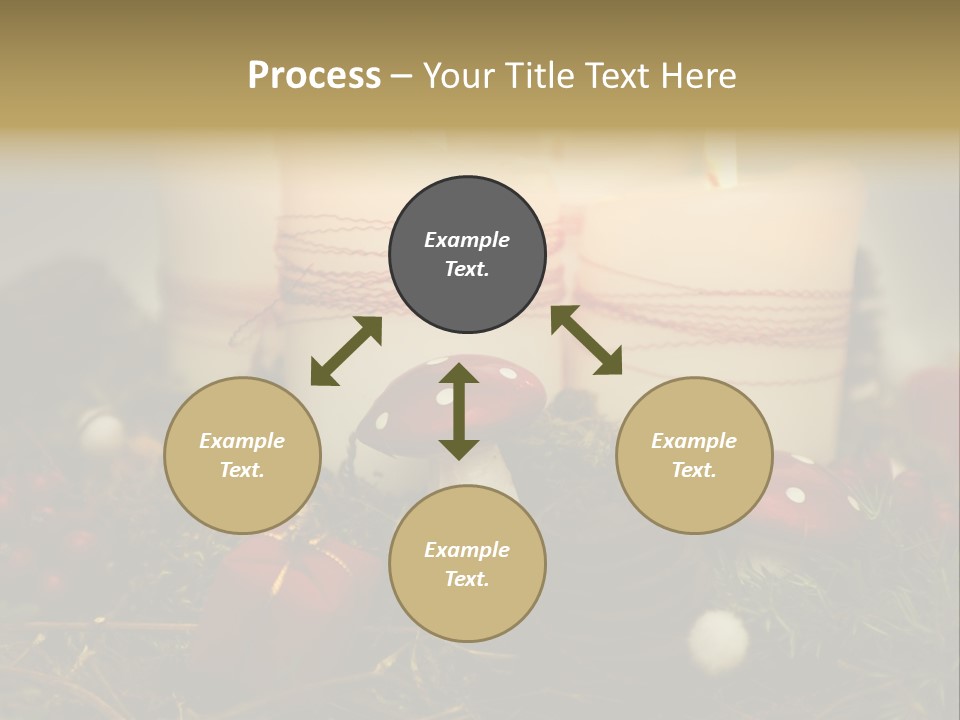 Christmas Decoration Moss Christmas Wreath PowerPoint Template