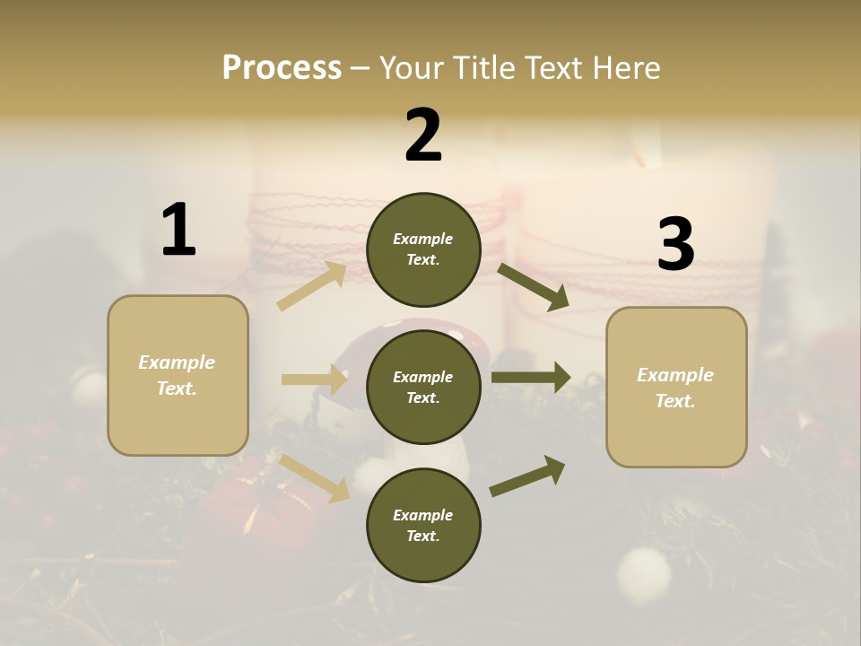 Christmas Decoration Moss Christmas Wreath PowerPoint Template