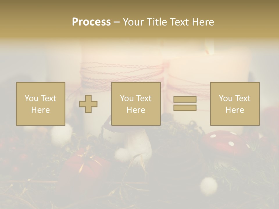 Christmas Decoration Moss Christmas Wreath PowerPoint Template