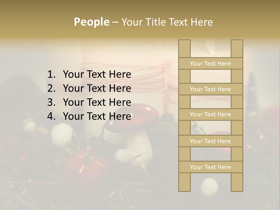 Christmas Decoration Moss Christmas Wreath PowerPoint Template