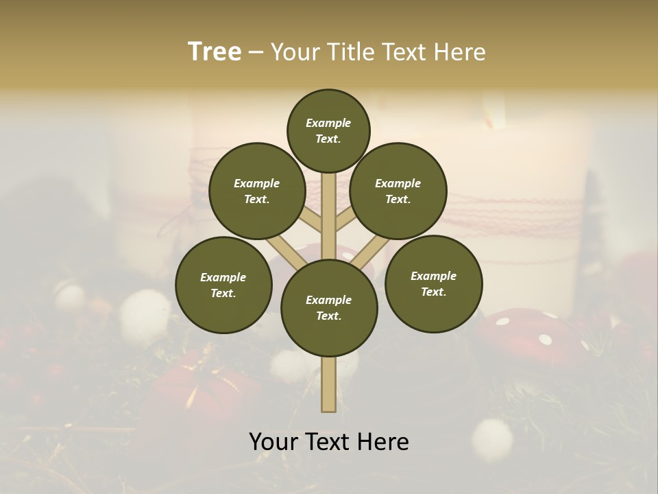 Christmas Decoration Moss Christmas Wreath PowerPoint Template