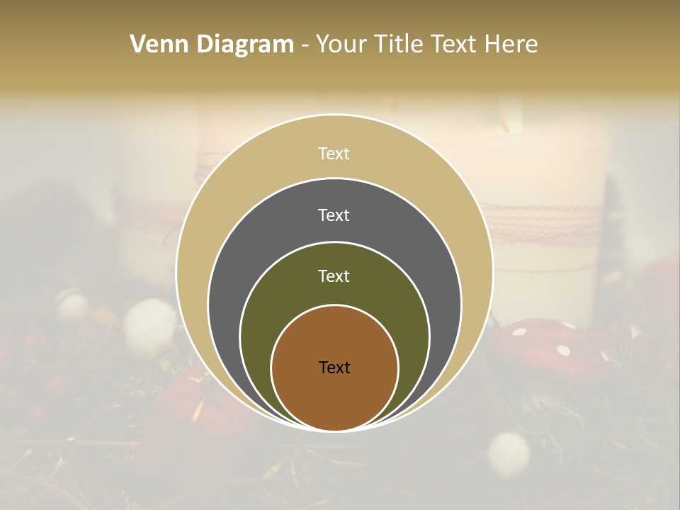 Christmas Decoration Moss Christmas Wreath PowerPoint Template