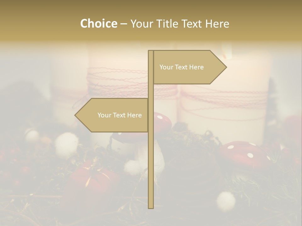 Christmas Decoration Moss Christmas Wreath PowerPoint Template