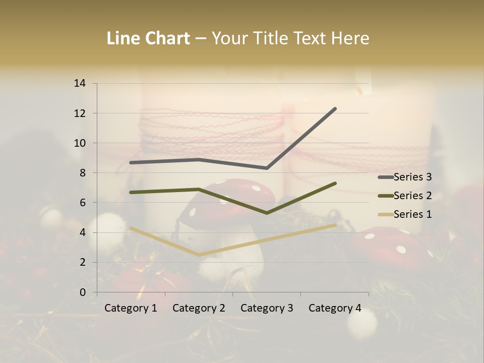 Christmas Decoration Moss Christmas Wreath PowerPoint Template