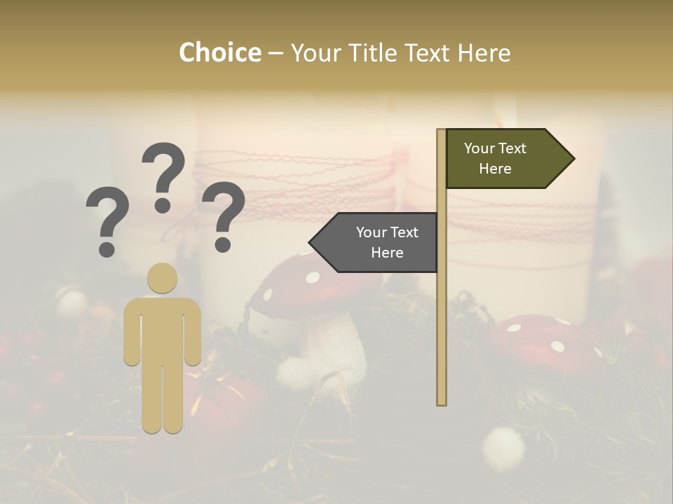 Christmas Decoration Moss Christmas Wreath PowerPoint Template