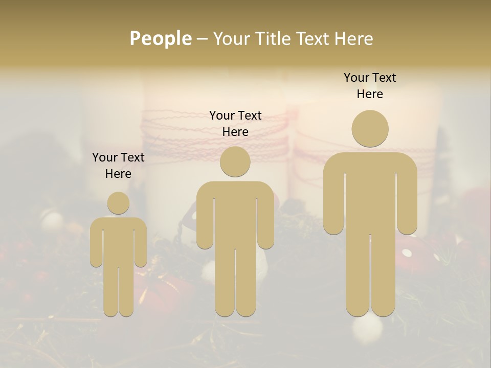 Christmas Decoration Moss Christmas Wreath PowerPoint Template