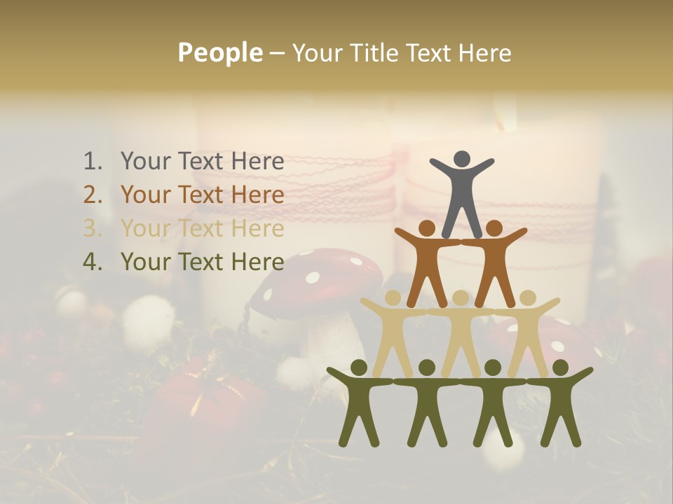 Christmas Decoration Moss Christmas Wreath PowerPoint Template