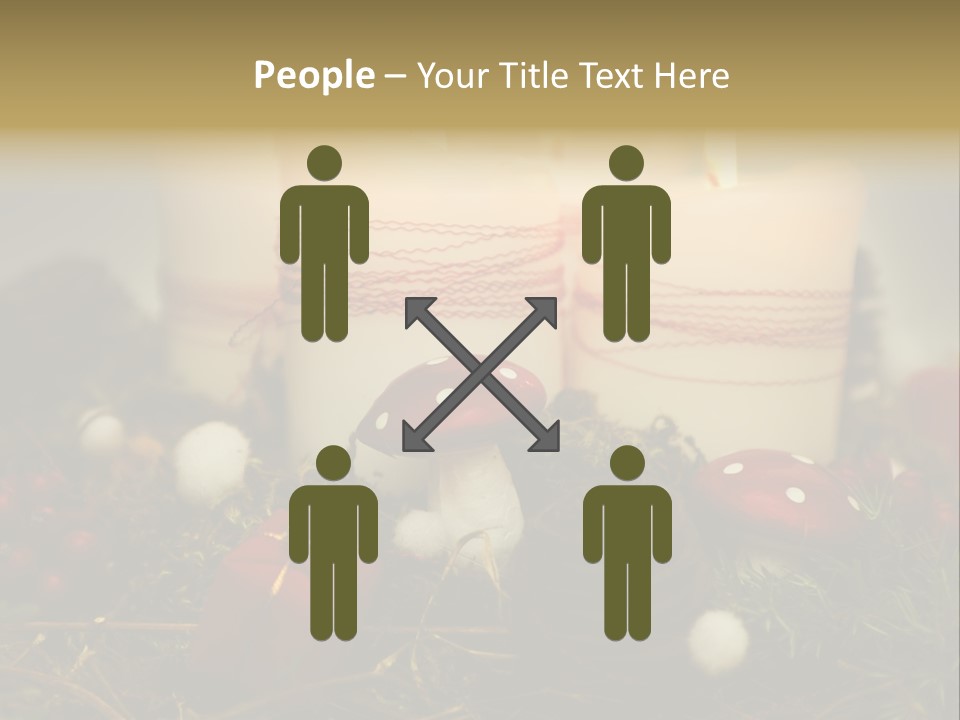 Christmas Decoration Moss Christmas Wreath PowerPoint Template