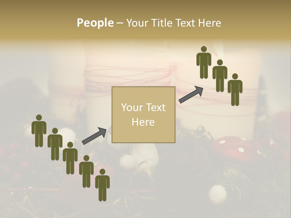 Christmas Decoration Moss Christmas Wreath PowerPoint Template