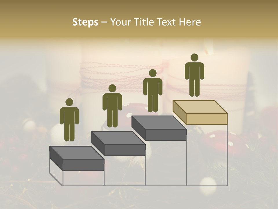 Christmas Decoration Moss Christmas Wreath PowerPoint Template