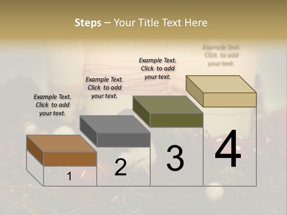 Christmas Decoration Moss Christmas Wreath PowerPoint Template
