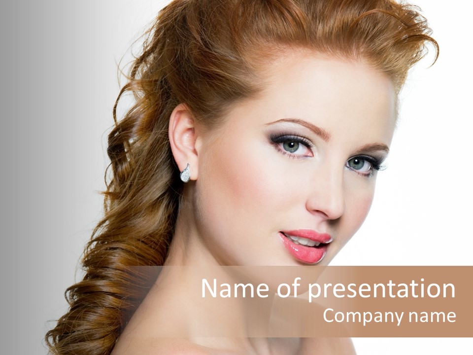 Face Isolated Sexy PowerPoint Template