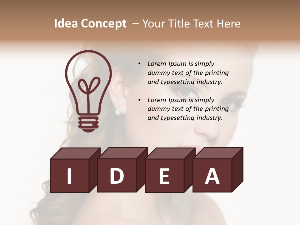 Face Isolated Sexy PowerPoint Template