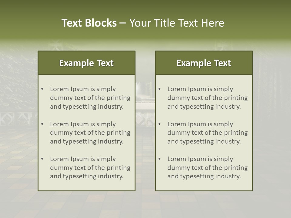 Room Path Summer PowerPoint Template