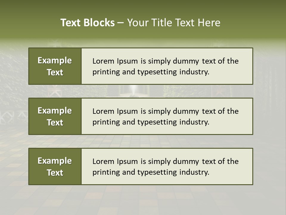Room Path Summer PowerPoint Template
