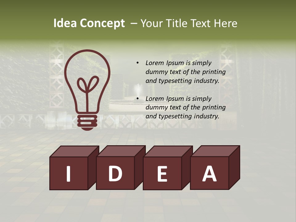 Room Path Summer PowerPoint Template