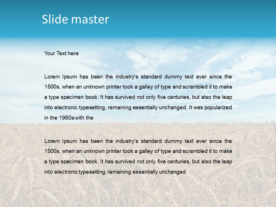 Colour Background Sunlight PowerPoint Template