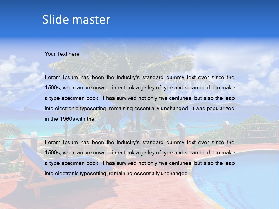 Paradise Landscape Chair PowerPoint Template