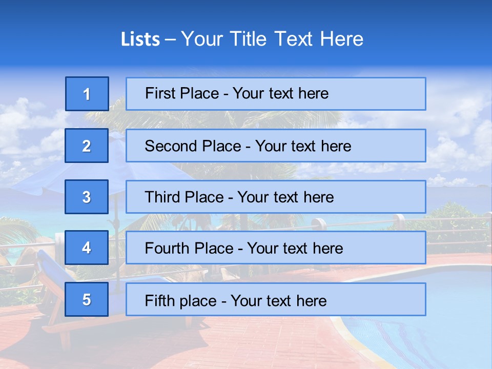 Paradise Landscape Chair PowerPoint Template