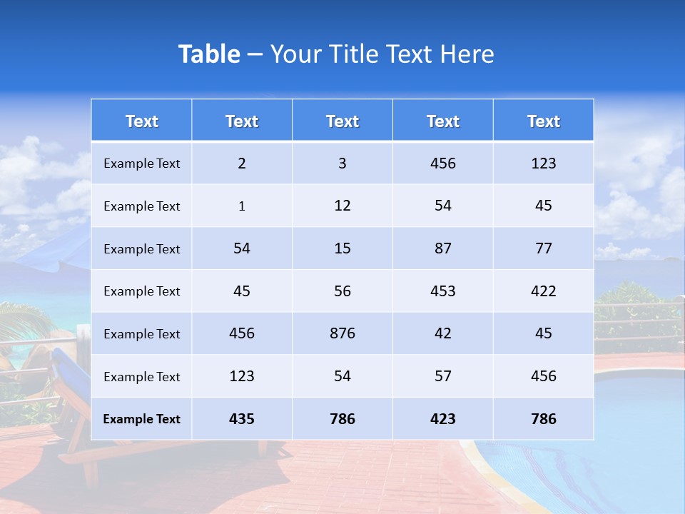 Paradise Landscape Chair PowerPoint Template