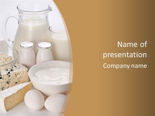 Swiss Jug Cottage Cheese PowerPoint Template