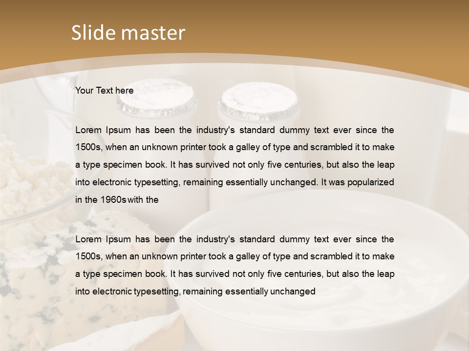 Swiss Jug Cottage Cheese PowerPoint Template