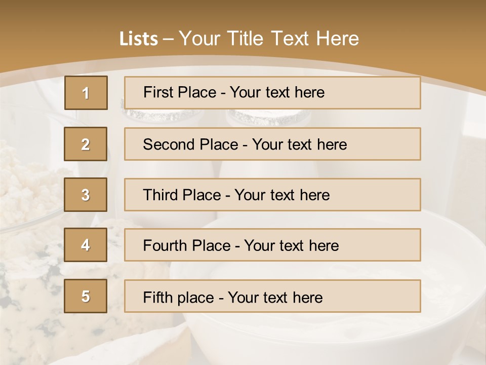 Swiss Jug Cottage Cheese PowerPoint Template