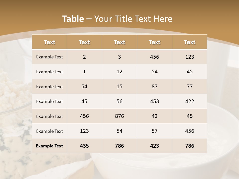 Swiss Jug Cottage Cheese PowerPoint Template