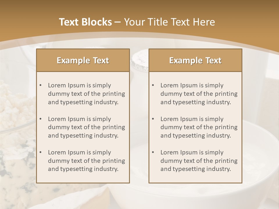 Swiss Jug Cottage Cheese PowerPoint Template