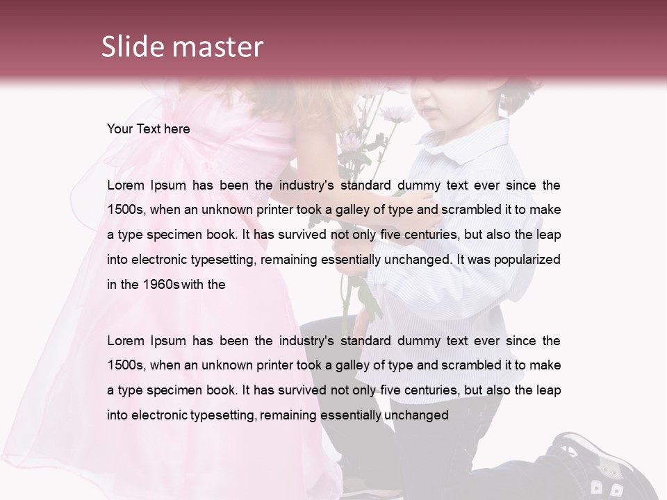 Caucasian Small Boy PowerPoint Template