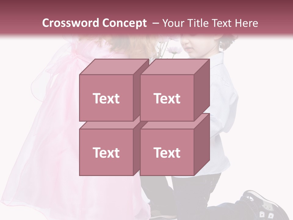 Caucasian Small Boy PowerPoint Template