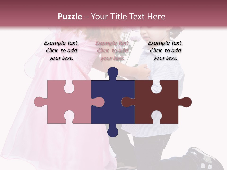 Caucasian Small Boy PowerPoint Template