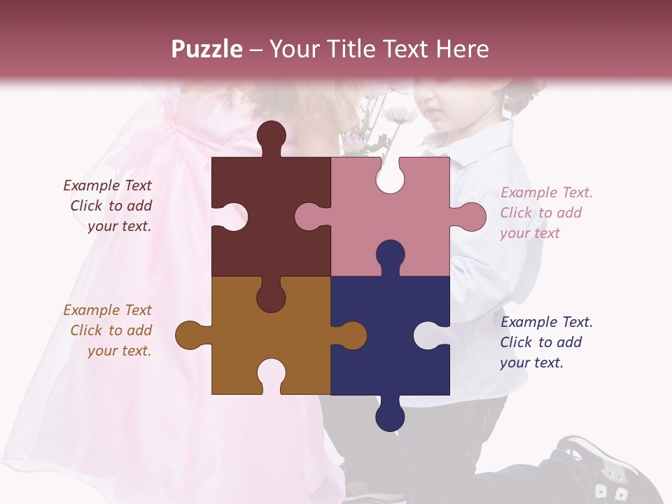 Caucasian Small Boy PowerPoint Template