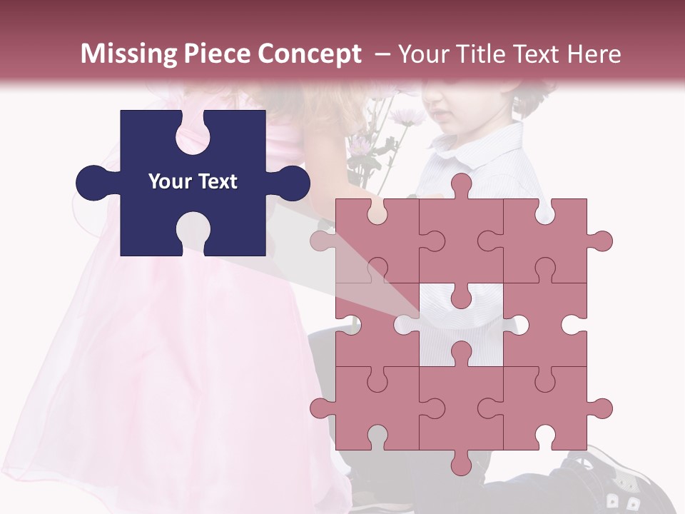 Caucasian Small Boy PowerPoint Template