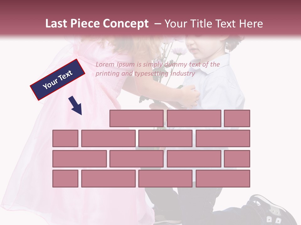 Caucasian Small Boy PowerPoint Template