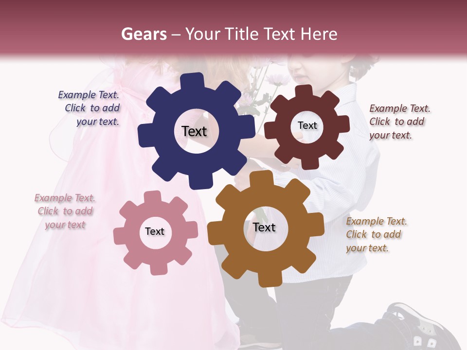 Caucasian Small Boy PowerPoint Template