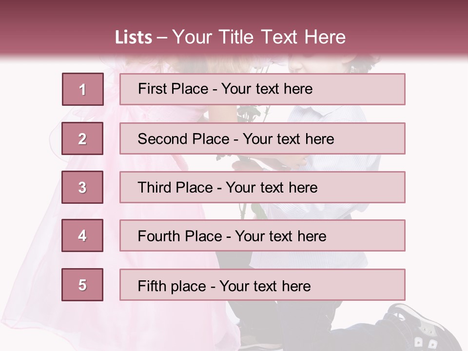 Caucasian Small Boy PowerPoint Template