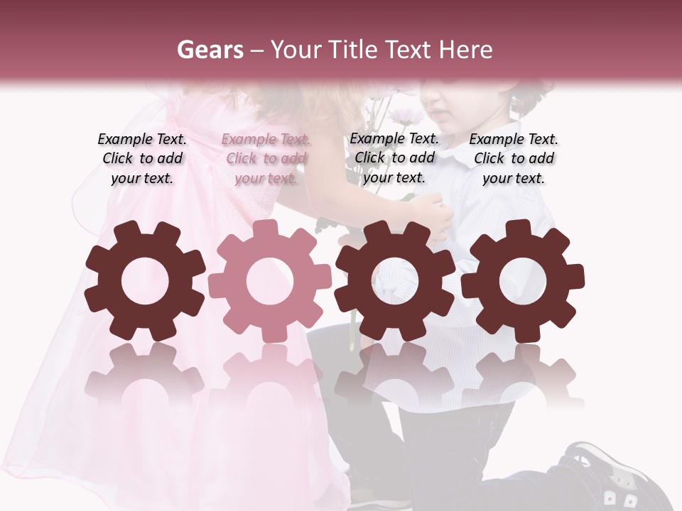 Caucasian Small Boy PowerPoint Template