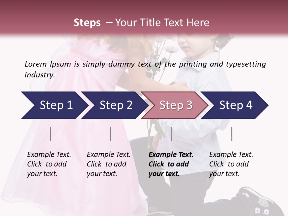 Caucasian Small Boy PowerPoint Template