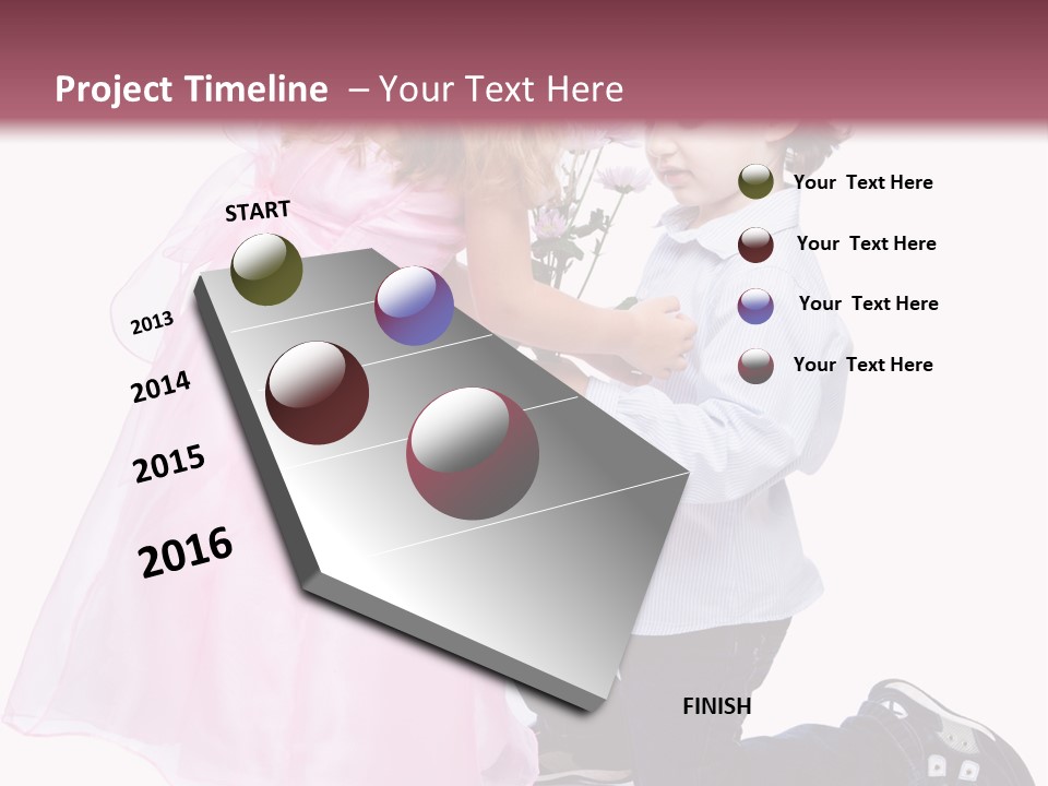 Caucasian Small Boy PowerPoint Template