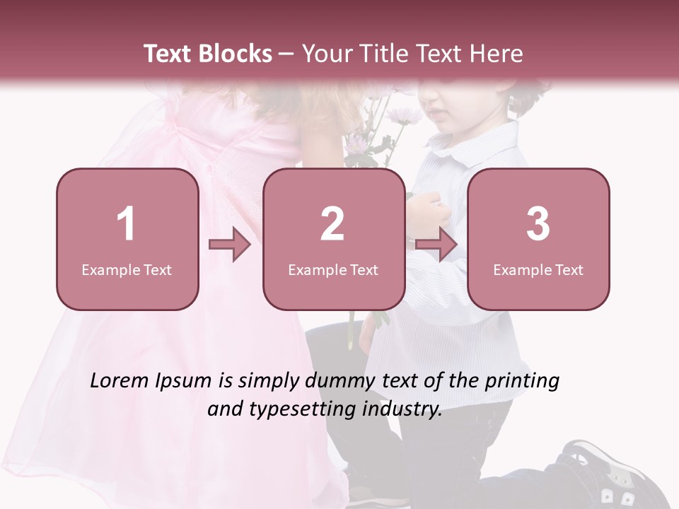 Caucasian Small Boy PowerPoint Template
