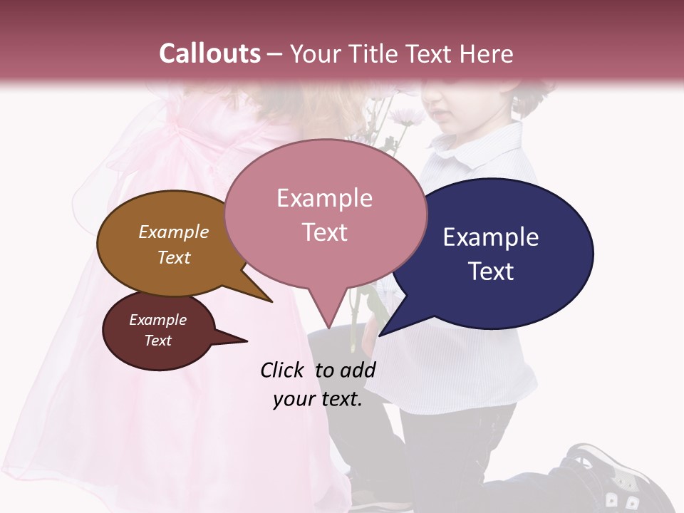 Caucasian Small Boy PowerPoint Template