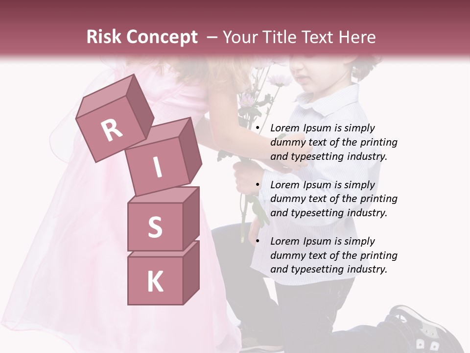 Caucasian Small Boy PowerPoint Template