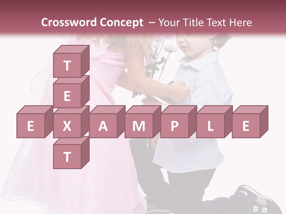 Caucasian Small Boy PowerPoint Template